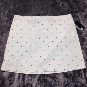 Tommy Hilfiger White with Blue Helm Hollywood Mini Skirt Size 16 NWT